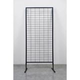 Ayaklı Tel Pano Metal Stand 60X190 - Seçenek 1 - Ahşap
