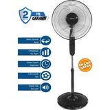 Ayaklı Vantilatör 5 Pervane | 3 Kademeli | Zaman Ayarlı | Sessiz FAN11 - Siyah