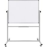 Ayaklı Yazı Tahtası Mobil Çift Taraflı Tekerlekli 360 Dönerli Laminant 90X120 cm - Beyaz - Çok Renkli - Genel