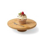 Ayaklı Yüksek Bambu Sunum Tabağı | Yükseltici Ayaklı Bambu Sunum Tepsisi – Doğal, Şık ve Dayanıklı (28CM*28CM*6CM) - Option-1 - 51R-Turuncu