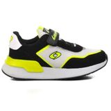 Ayakmod 730-F Siyah Beyaz Fosfor Sarı Unisex Çocuk Spor Ayakkabı