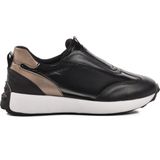 Ayakmod 7539 Siyah-Beyaz Slip-On Kadın Sneaker - Siyah - Beyaz