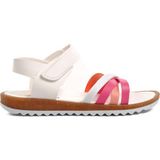 Ayakmod Arz 1100-F Beyaz-Fuşya-Pembe Kız Çocuk Sandalet - Beyaz - Fuşya - Pembe