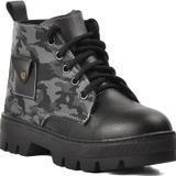 Ayakmod Arz 2301003-F Siyah Gri Kamuflaj Unisex Çocuk Bot