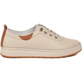 Ayakmod Bej Hakiki Deri Ortopedik Taban Kadın Günlük Ayakkabı 3030 Z