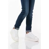 Ayakmod Beyaz Bağcıklı Cilt Hafifi Unisex Sneaker 628 G