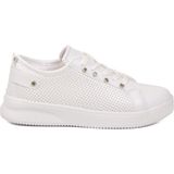 Ayakmod Beyaz Bağcıklı Kadın Spor Ayakkabı 202 G - 001-Beyaz