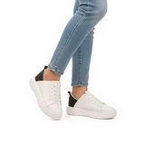 Ayakmod Beyaz Siyah Bağcıklı Unisex Spor Ayakkabı Oz-03 Z