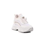 Ayakmod Beyaz Yüksek Taban Kadın Sneaker 6064 Z - 38