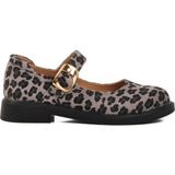 AYAKMOD Gri Leopar Desenli Kemerli Kadın Babet 572407 Z