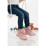 Ayakmod Pembe Kürklü Kaymaz Cırtlı Kız Çocuk Bot 2082 P