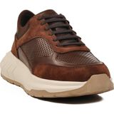 Ayakmod Premium 5394 M Siyah-Beyaz Deri Erkek Sneaker - Kahve