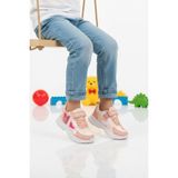 Ayakmod Pudra Fileli Cırtlı Kız Çocuk Spor Ayakkabı Ruffon P