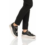 Ayakmod Siyah Bağcıklı Taş İşlemeli Hafif Kadın Sneaker 431156 Z