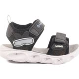 Ayakmod Siyah Cırtlı Işıklı Erkek Çocuk Spor Sandalet 018127 P
