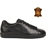 Ayakmod Siyah Floter Büyük Numara Hakiki Deri Erkek Casual Ayakkabı Sneaker 751M21 M