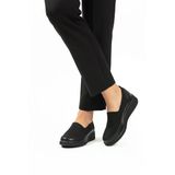 Ayakmod Siyah Floter Tekstil Kadın Casual Ayakkabı 651586 Z