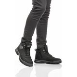 Ayakmod Siyah Gri Kaymaz Taban Fermuarlı Unisex Outdoor Bot 444 G - Siyah - Gri