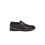 Ayakmod Siyah Hakiki Deri Yan Lastikli Erkek Casual Ayakkabı Loafer 1928