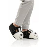 Ayakmod Siyah Köpek Desenli Unisex Panduf 26K001