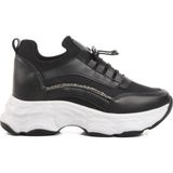 Ayakmod Siyah Yüksek Taban Kadın Sneaker 6064 Z - 39