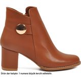 Ayakmod Taba Cilt Içi Polarlı Kadın Bot 262325 Z (Dar Kalıp)