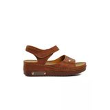 Ayakmod Taba Kadın Yüksek Taban Sandalet 07-109 Rr Z