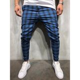 Ayakuydur Erkek Mavi Ekose Jogger Pantolon - 31