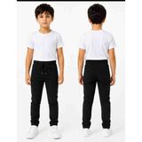 Ayancık Kids Siyah Okul Pantolonu Likralı Beli Tam Lastikli (6-7-8-9-10-11-12-13-14-15-16-17-18) Yaş