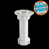 Ayarlanabilir 1 Adet 12 Cm Plastik Ayak Dolap Mobilya Tezgah Yükseltici Yükseltme Ayağı Ayakları