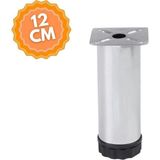 Ayarlanabilir 12 cm Bingolu Krom Metal Mobilya Ayağı, Lüks Metal Mobilya Ayak, Koltuk, Dolap, Şifonyer Ayak