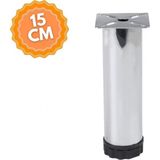 Ayarlanabilir 15 cm Bingolu Krom Metal Mobilya Ayağı, Lüks Metal Mobilya Ayak, Koltuk, Dolap, Şifonyer Ayak
