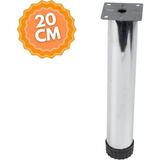 Ayarlanabilir 20 cm Bingolu Krom Metal Mobilya Ayağı, Lüks Metal Mobilya Ayak, Koltuk, Dolap, Şifonyer Ayak