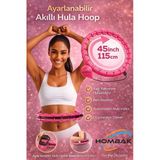 Ayarlanabilir Akıllı Hula Hoop Bel İnceletme Egzersiz Çemberi Kırmızı 24 Parça Fitness