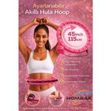 Ayarlanabilir Akıllı Hula Hoop Bel İnceletme Egzersiz Çemberi Kırmızı 24 Parça