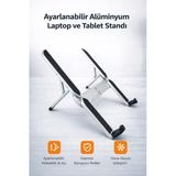 Ayarlanabilir Alüminyum Laptop Ve Tablet Standı Katlanabilir Hava Akışı Destekli Taşınabilir Stand