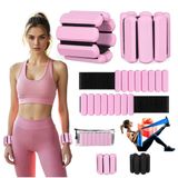 Ayarlanabilir Ayak Bileği Ağırlıkları, Kadınlar ve Erkekler için Bilek Ağırlıkları, 2'li Set (her biri 1 lb), Yürüyüş, Koşu, Yoga, Pilates, Spor Salonu, Barre, Kuvvet Antrenmanı için Mükemmel.