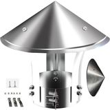 Ayarlanabilir baca kapağı paslanmaz çelik 201, 150 mm ila 230 mm, hava koşullarına dayanıklı, tavan havalandırması için, gümüş kaplama, dayanıklı, egzoz borusu için.
