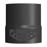 Ayarlanabilir Baca Klapesi / Boy: 8 Cm / Çap: 13 Cm / Mat Siyah Boyalı / Baba's Stove