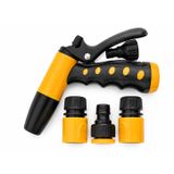 Ayarlanabilir Bahçe Sulama Tabancası Seti, Çok Fonksiyonlu Sprey Başlık, Ergonomik Tetikli Su Püskürtme Tabancası, Hortum Uyumlu Bağlantı Aparatları Dahil, Araç Yıkama, Bahçe Sulama
