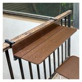 Ayarlanabilir Balkon Korkuluk Masası - Ray için Katlanır Veranda Asma Masası, 2 Yükseklik Ayarlı Çok Fonksiyonlu Bar Masası (L60xG27cm / U23,6xG10,6in)