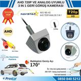 Ayarlanabilir Başlıklı AHD 720P ve Analog Çevrilebilir 170 Derece Geniş Açılı Geri Görüş Kamerası