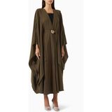 Ayarlanabilir Bel Kemeri ve Kaftan Kollu Abaya ile Sheila Hedersiz Şıklık ve Rahatlık - Yeşil - 58
