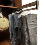 Ayarlanabilir Çekme Elbise Askısı Çubuğu - Ağır Hizmet Uzatılabilir Gardırop Rayı, 30-80 cm Sürgülü Dolap Çubuğu, Kolay Erişim için Yerden Tasarruf Sağlayan Giysi Rafı (Boyut: 300 mm/11 inç)