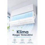Ayarlanabilir Delikli Klima Hava Yönlendirici 58-105 Cm Rüzgar Önleyici Klima Siperliği Deflektör 1pcs
