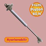 Ayarlanabilir Dolap Amortisoru Gazli Piston Kapak Hidroligi Tutacagi Kapak Yavaslatici Beyaz 80 N