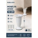 Ayarlanabilir Dolap Mobilya Koltuk Kanepe Sehpa Ayağı Bt 10 Cm Plastik Beyaz Ayakları