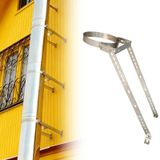Ayarlanabilir Duvar Bacası Destek Braketi, 80-250 mm Soba Boru Kancası, 102 mm (4 inç) Havalandırma Sistemleri için Paslanmaz Çelik Baca Klipsi