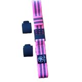 Ayarlanabilir Elastik Egzersiz Bandı, Toka ve Kayış Koruyucuları, Açık Uçlu, Ev Spor Salonu, Fitness, Pilates, Fizik Tedavi (Pembe, Orta)