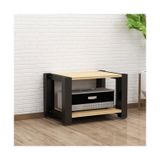 Ayarlanabilir HiFi Standı – Modern 2 Katlı AV Rafı, Ev Stüdyosu ve Oturma Odası için, CD/Pikap Saklama, Doğal Yüzeyli, Sağlam ve Çok Yönlü